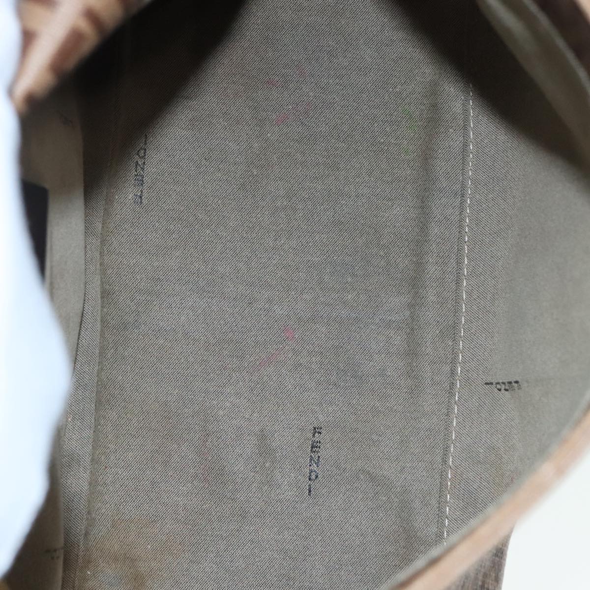 FENDI Zucchino Canvas Mamma Baguette Shoulder Bag Brown Goldep5786