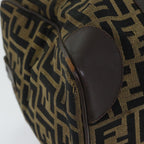 FENDI Zucca Canvas Boston Bag Brown Blackep5847