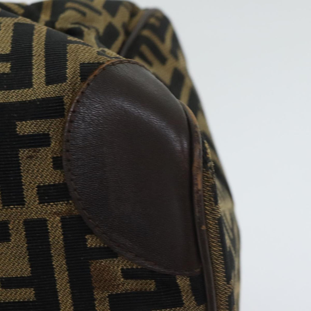 FENDI Zucca Canvas Boston Bag Brown Blackep5847
