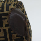 FENDI Zucca Canvas Boston Bag Brown Blackep5847