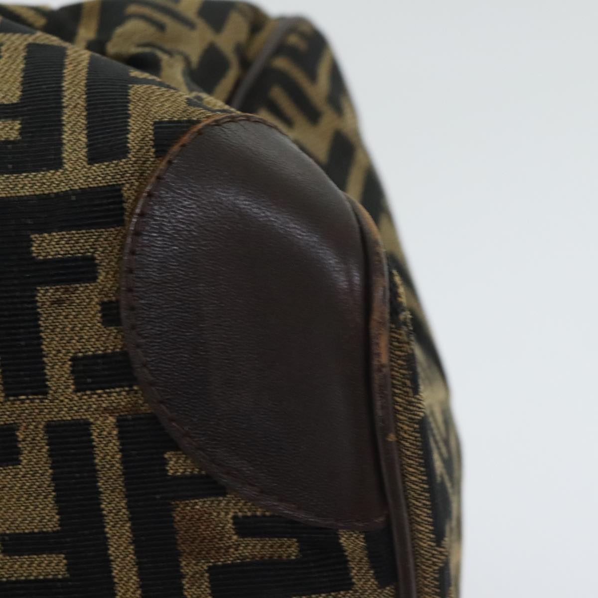FENDI Zucca Canvas Boston Bag Brown Blackep5847