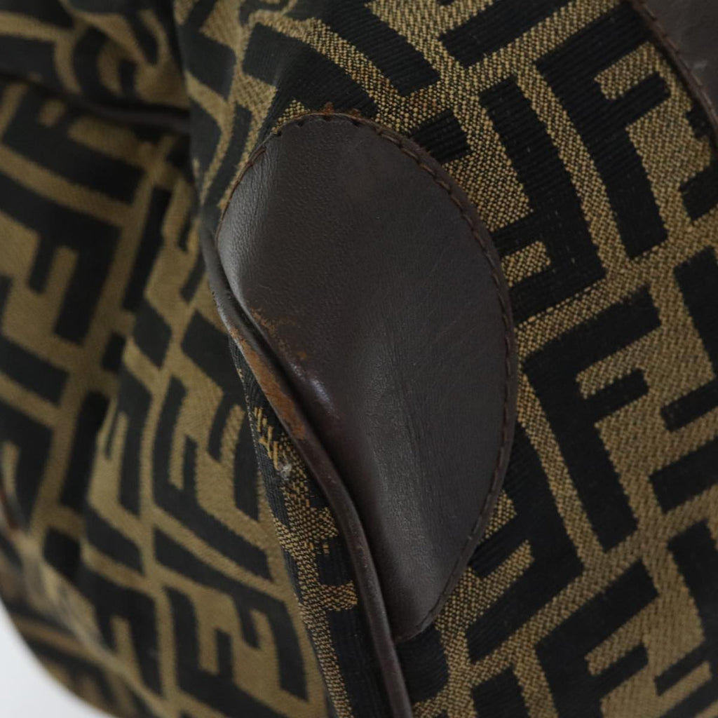 FENDI Zucca Canvas Boston Bag Brown Blackep5847