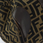 FENDI Zucca Canvas Boston Bag Brown Blackep5847