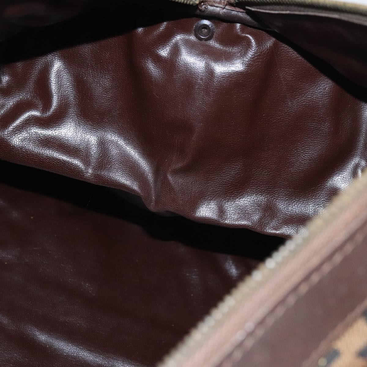 FENDI Zucca Canvas Boston Bag Brown Blackep5847