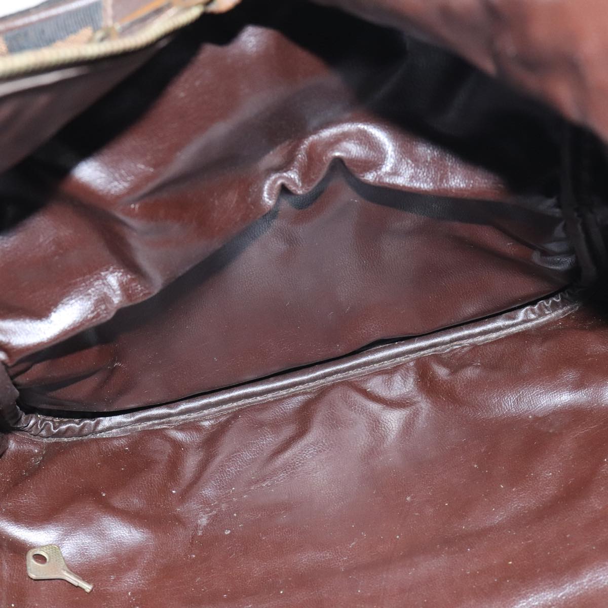 FENDI Zucca Canvas Boston Bag Brown Blackep5847