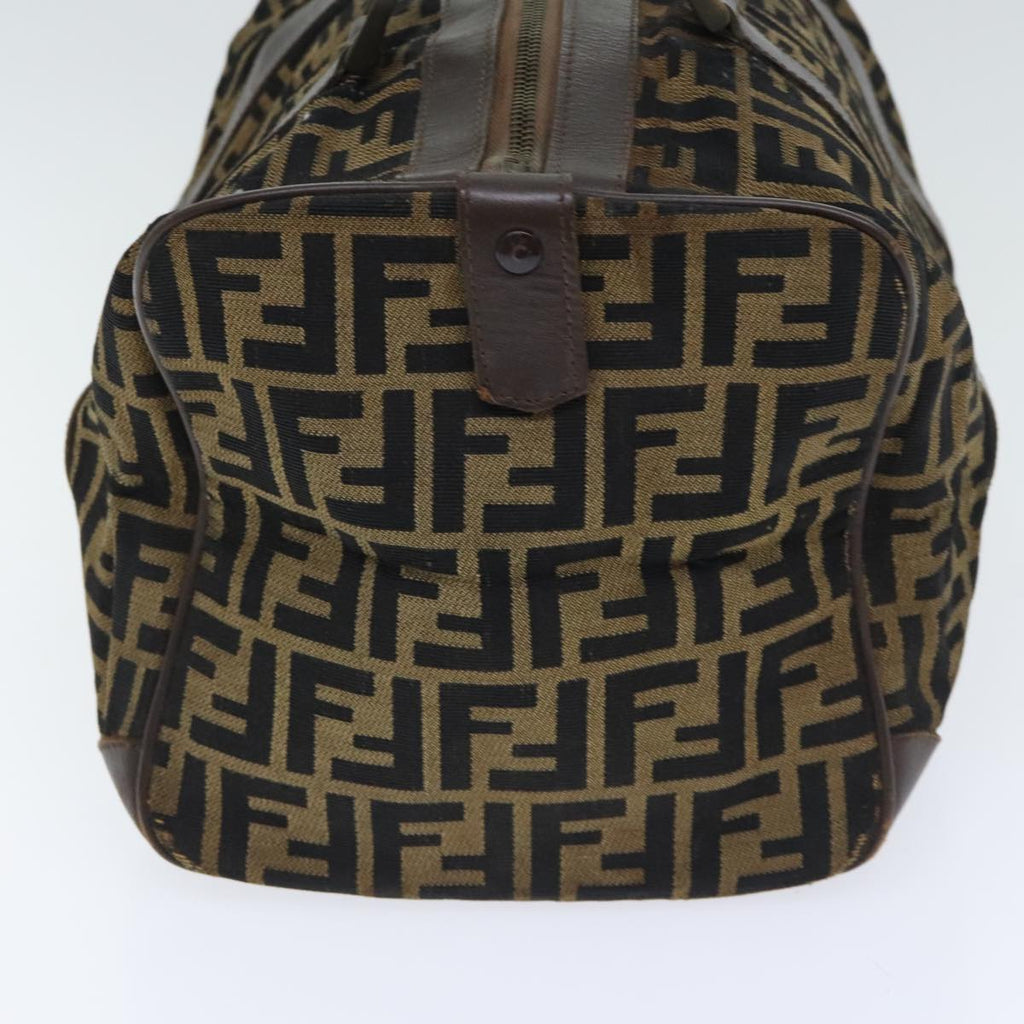 FENDI Zucca Canvas Boston Bag Brown Blackep5847