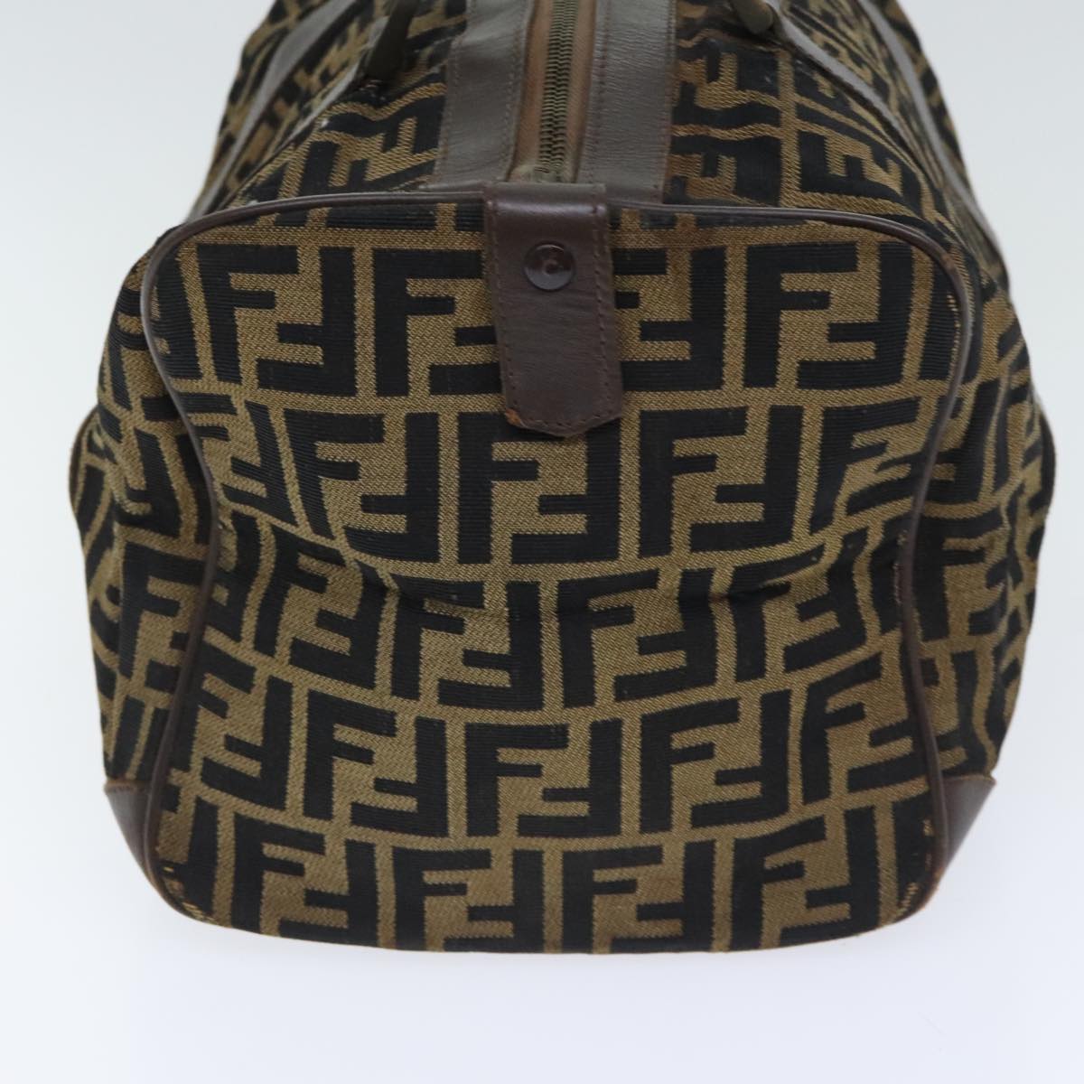 FENDI Zucca Canvas Boston Bag Brown Blackep5847