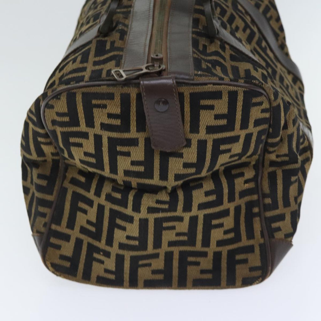 FENDI Zucca Canvas Boston Bag Brown Blackep5847