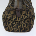 FENDI Zucca Canvas Boston Bag Brown Blackep5847