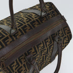 FENDI Zucca Canvas Boston Bag Brown Blackep5847
