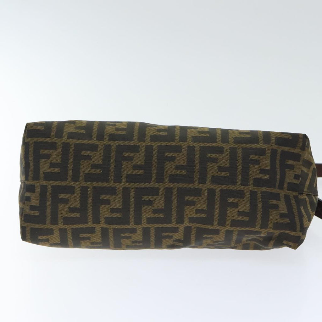 FENDI Zucca Canvas Shoulder Bag Brown Black Goldep5867