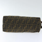 FENDI Zucca Canvas Shoulder Bag Brown Black Goldep5867