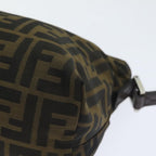 FENDI Zucca Canvas Shoulder Bag Brown Black Goldep5867