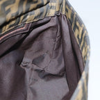 FENDI Zucca Canvas Shoulder Bag Brown Black Goldep5867
