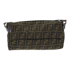 FENDI Zucca Canvas Shoulder Bag Brown Black Goldep5867