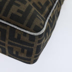 FENDI Zucca Canvas Shoulder Bag Brown Black Goldep5919