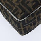 FENDI Zucca Canvas Shoulder Bag Brown Black Goldep5919