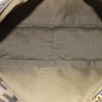 FENDI Zucca Canvas Shoulder Bag Brown Black Goldep5919