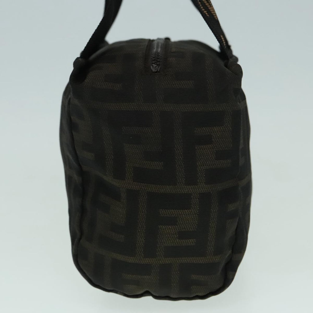 FENDI Zucca Canvas Hand Bag Brown Blackep5977