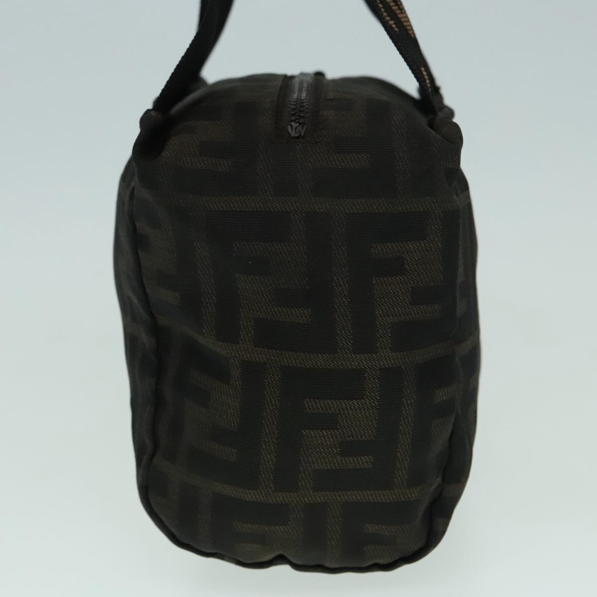 FENDI Zucca Canvas Hand Bag Brown Blackep5977