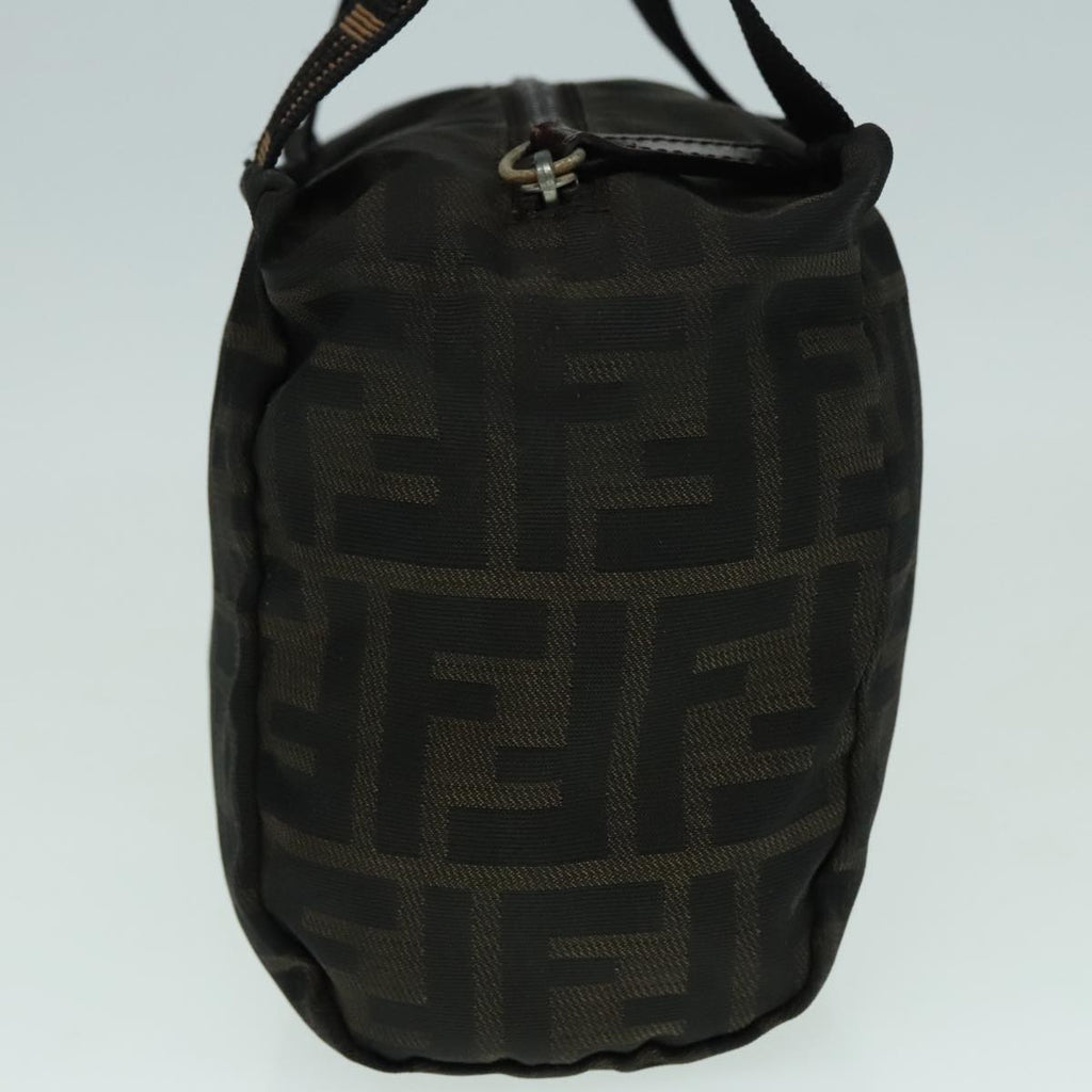 FENDI Zucca Canvas Hand Bag Brown Blackep5977