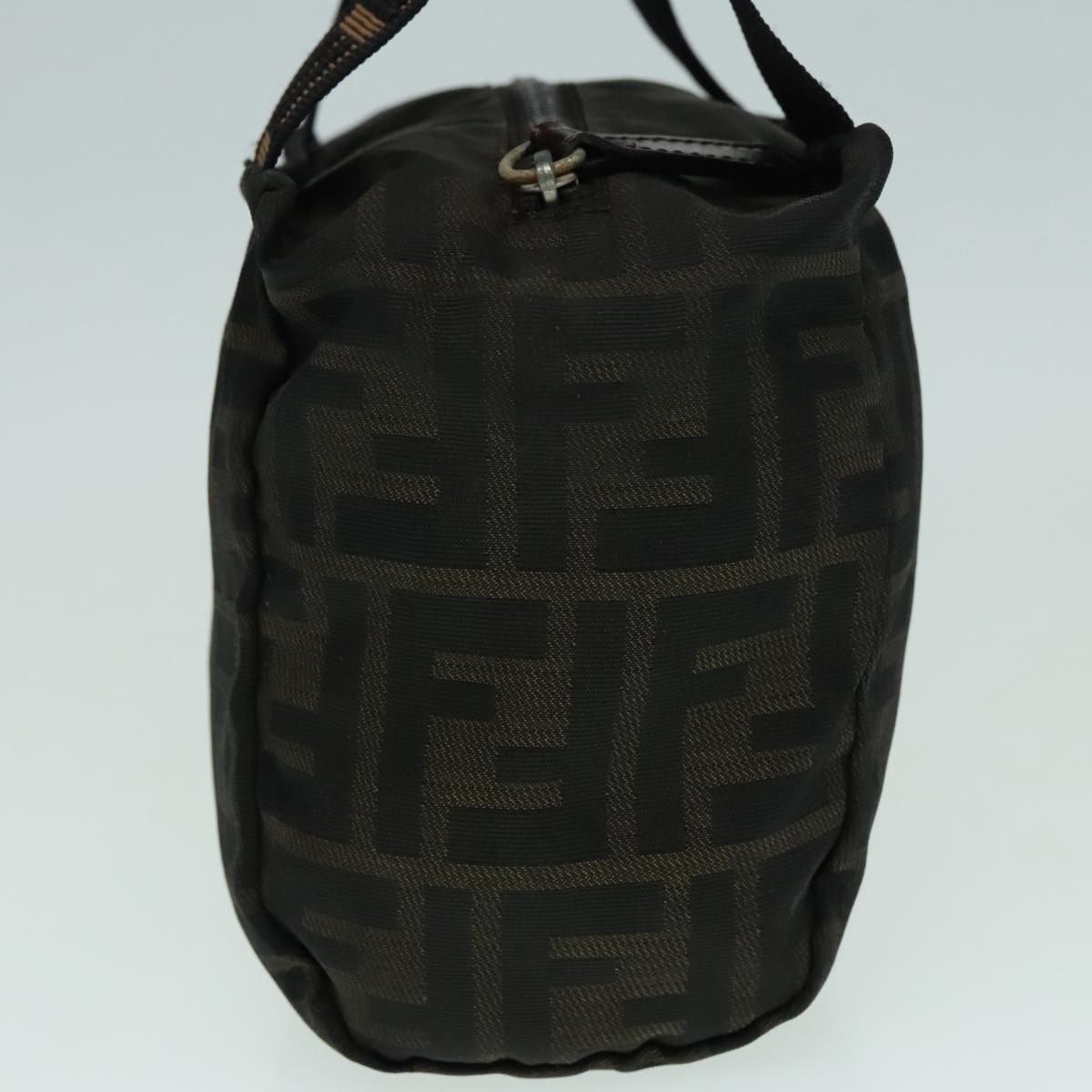 FENDI Zucca Canvas Hand Bag Brown Blackep5977