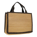FENDI Tote Bag Straw Beigeep5982