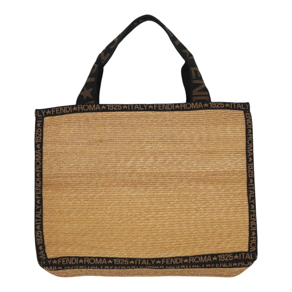 FENDI Tote Bag Straw Beigeep5982