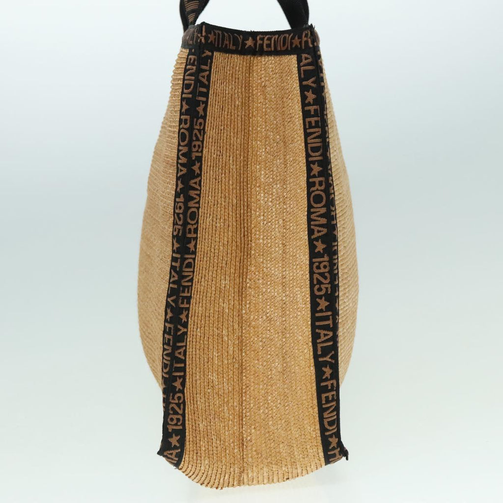 FENDI Tote Bag Straw Beigeep5982
