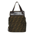 FENDI Zucca Canvas Hand Bag Brown Blackep6007