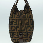 FENDI Zucca Canvas Hand Bag Brown Blackep6007