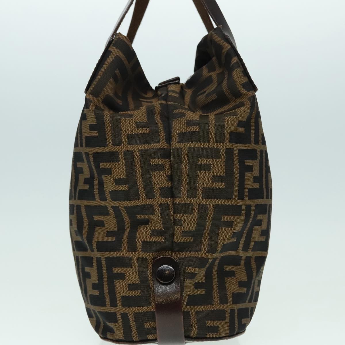 FENDI Zucca Canvas Hand Bag Brown Blackep6007