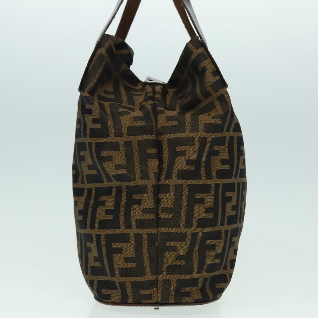 FENDI Zucca Canvas Hand Bag Brown Blackep6007