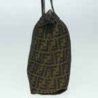 FENDI Zucca Canvas Tote Bag Brown Black Silverep6014