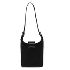 FENDI Mamma Baguette Shoulder Bag Nylon Leather Black Silverep6018