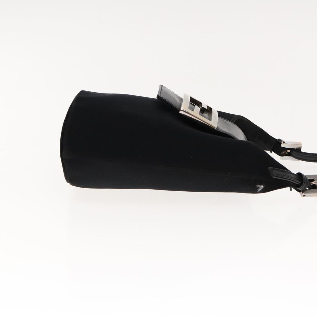 FENDI Mamma Baguette Shoulder Bag Nylon Leather Black Silverep6018