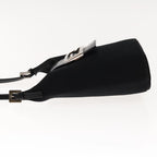 FENDI Mamma Baguette Shoulder Bag Nylon Leather Black Silverep6018