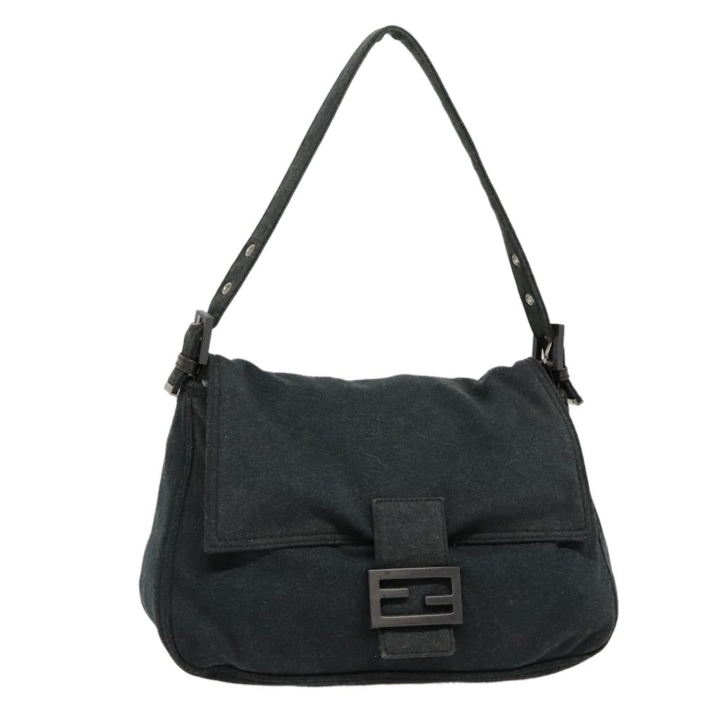 FENDI Mamma bucket Hand Bag Canvas Grayep6034