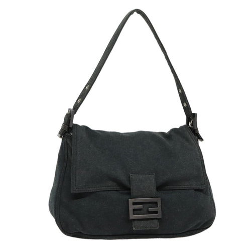 FENDI Mamma bucket Hand Bag Canvas Grayep6034