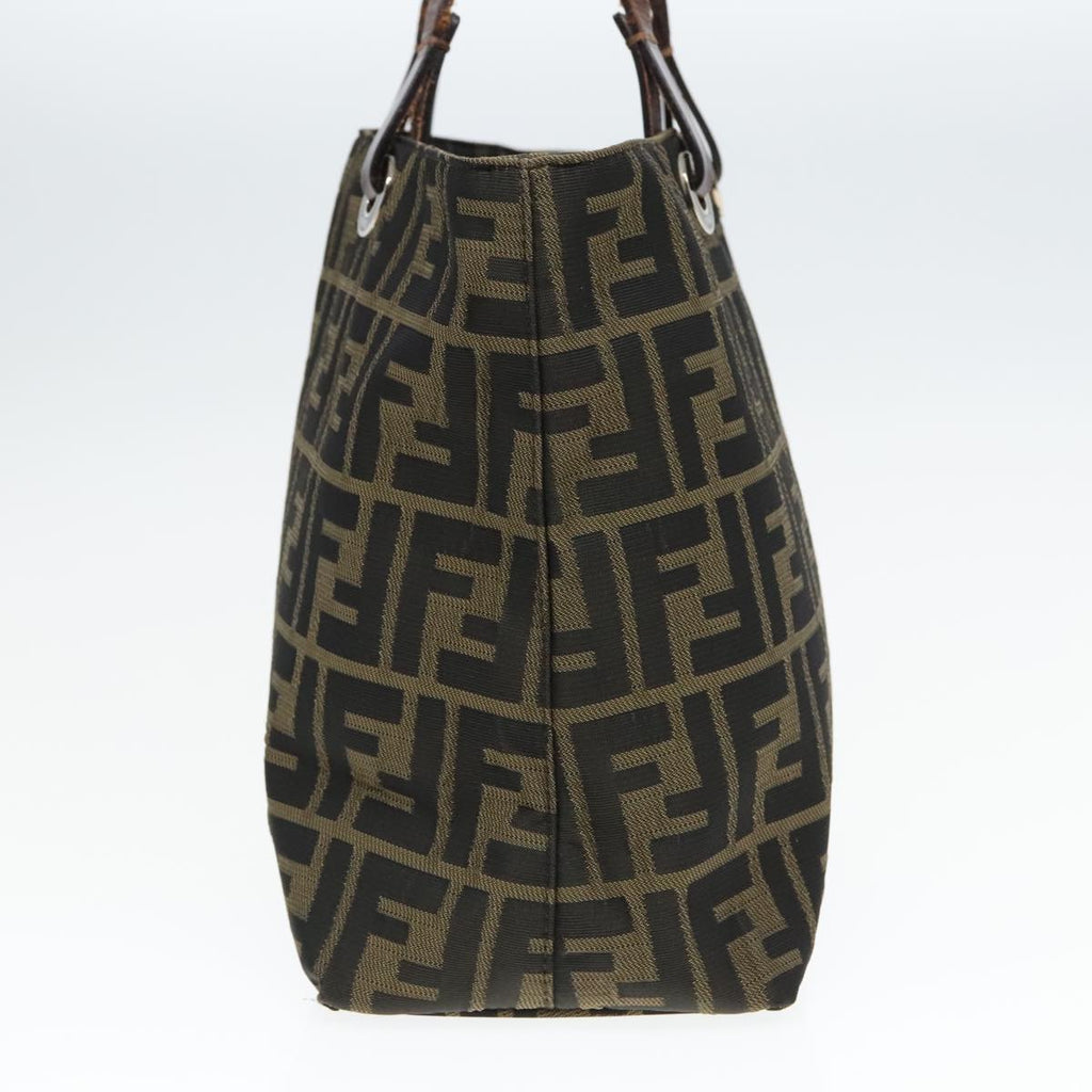FENDI Zucca Canvas Tote Bag Brown Silverep6043