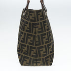FENDI Zucca Canvas Tote Bag Brown Silverep6043