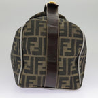FENDI Zucca Canvas Hand Bag Black Brown Goldep6166