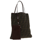 FENDI Zucca Canvas Tote Bag Wool Brown Blackep6200