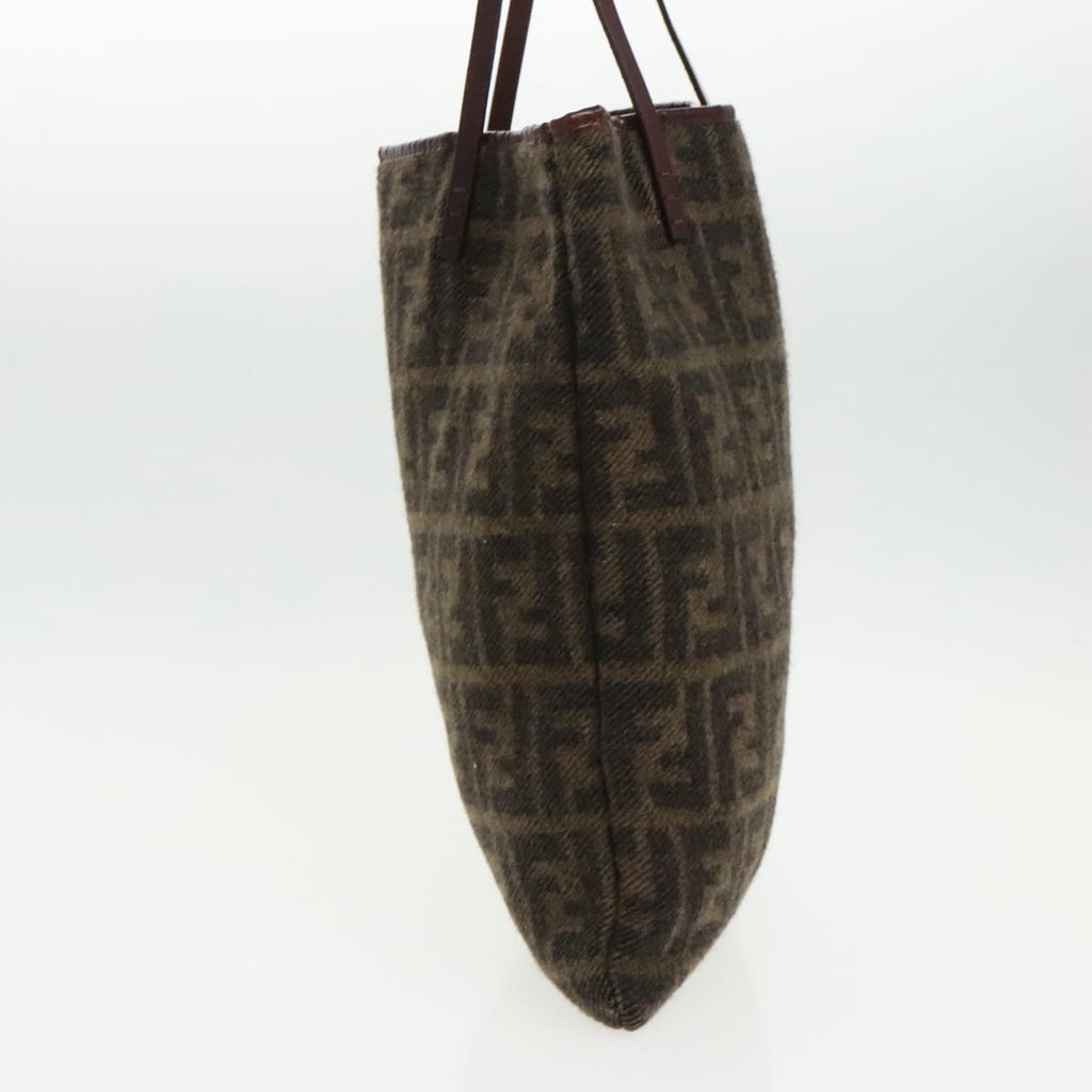 FENDI Zucca Canvas Tote Bag Wool Brown Blackep6200