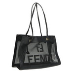 FENDI Mesh Tote Bag Leather Blackep6207