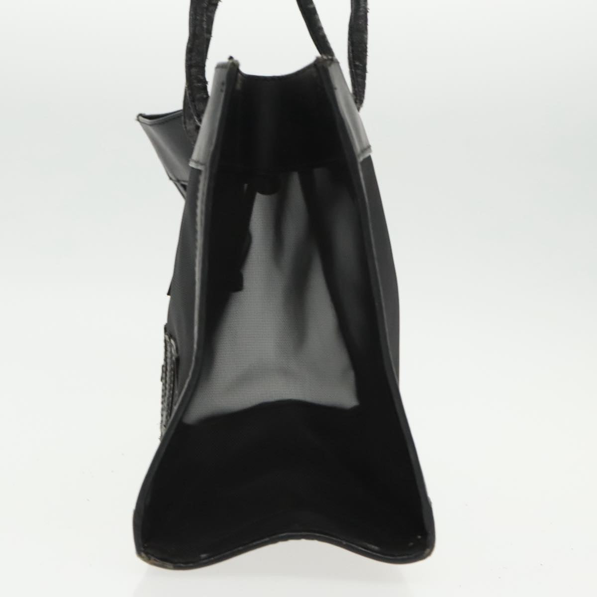 FENDI Mesh Tote Bag Leather Blackep6207