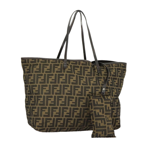 FENDI Zucca Canvas Tote Bag Brown Blackep6212