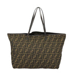 FENDI Zucca Canvas Tote Bag Brown Blackep6212