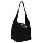 FENDI Mamma Baguette Shoulder Bag Nylon Black Silverep6221