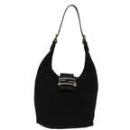 FENDI Mamma Baguette Shoulder Bag Nylon Black Silverep6221
